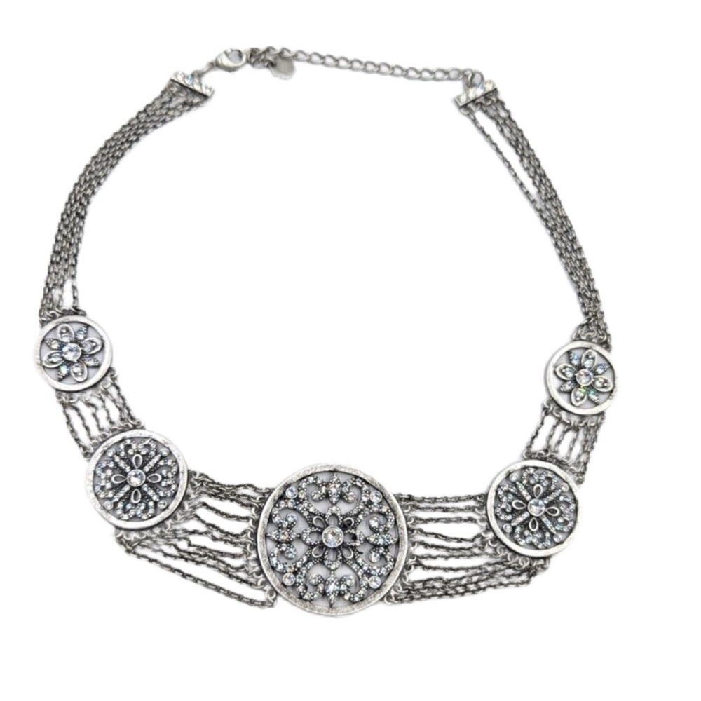 Touchstone Crystal Swarovski Angelique Antique Collar Necklace Adjustable